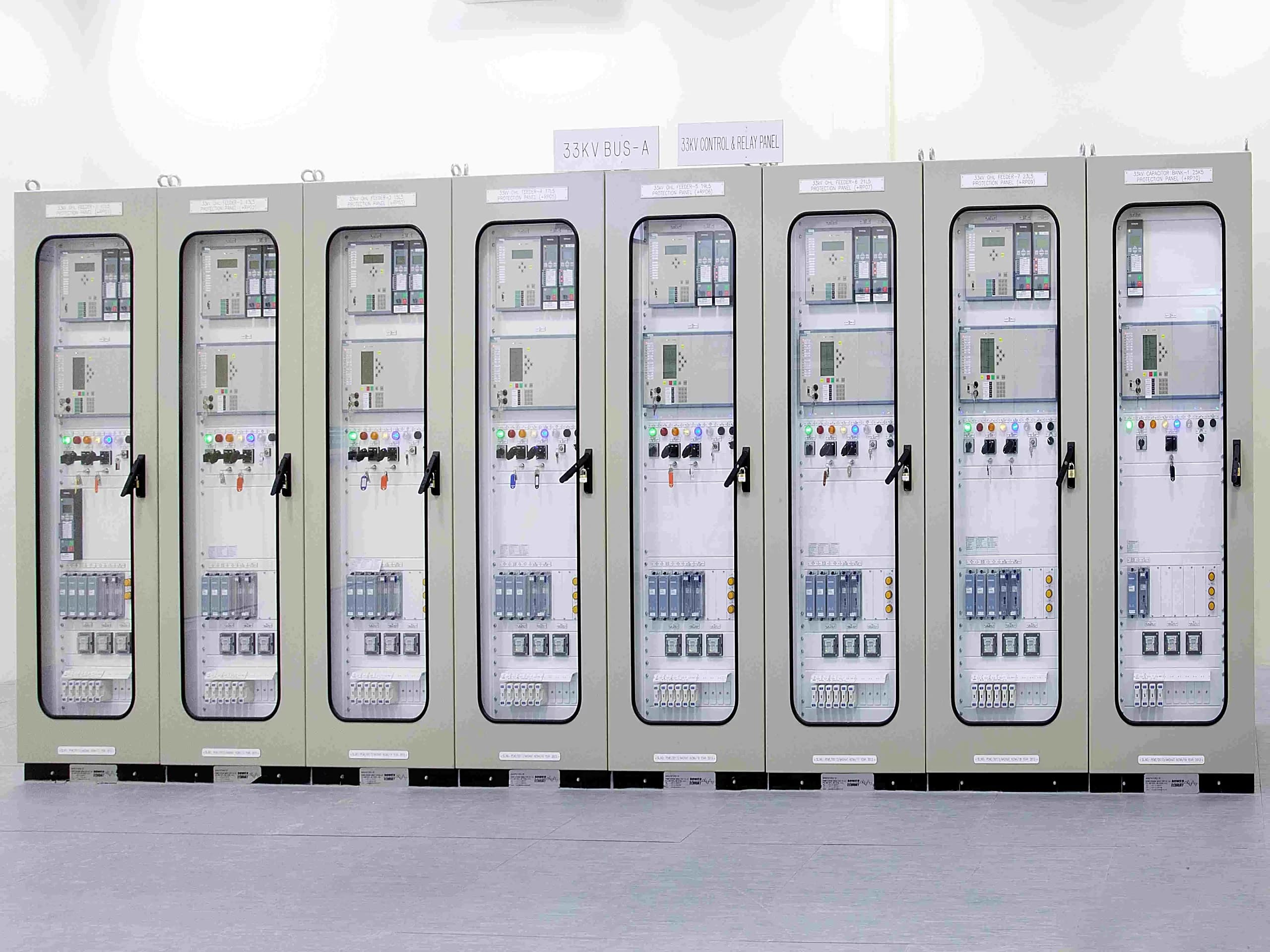 LV switchgear panel detail